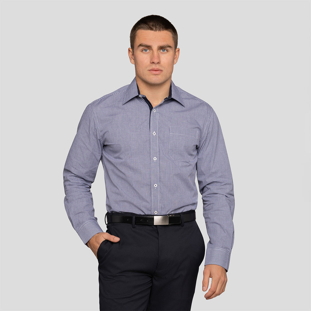 Slim Fit Mini Check Shirt