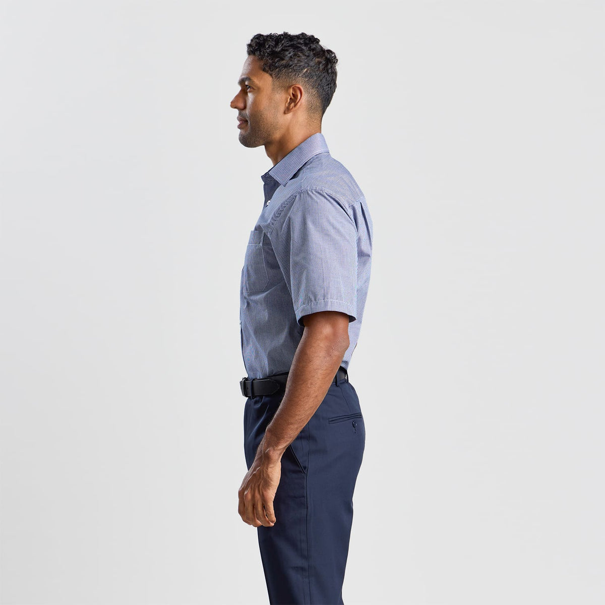 Tailored Fit Check Shirt Short Sleeve