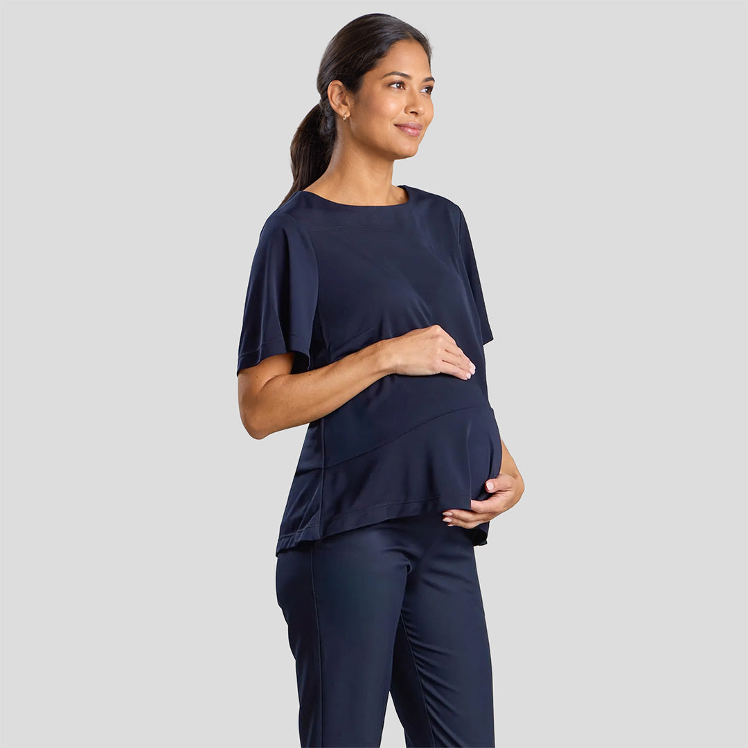 Short Sleeve Peplum Maternity Top