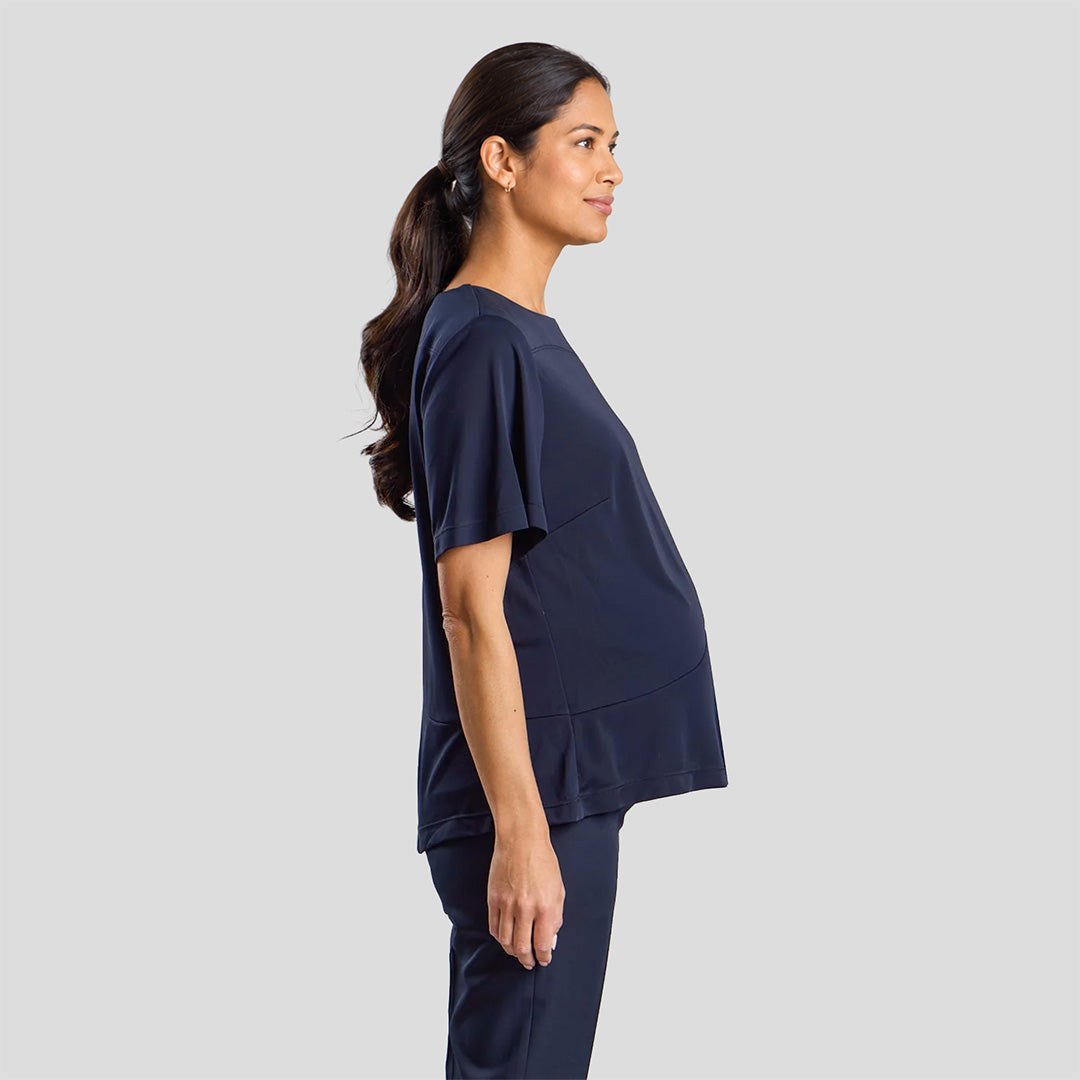 Short Sleeve Peplum Maternity Top