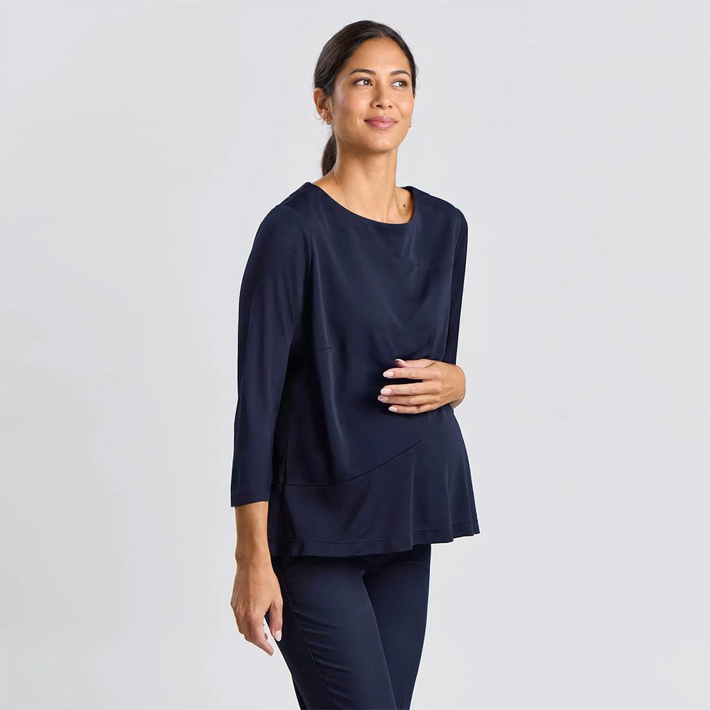 3/4 Sleeve Peplum Maternity Top