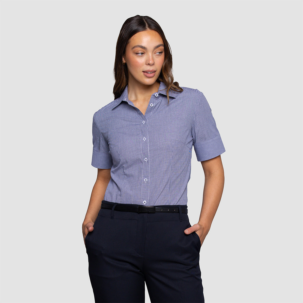 Short Sleeve Mini Check Shirt