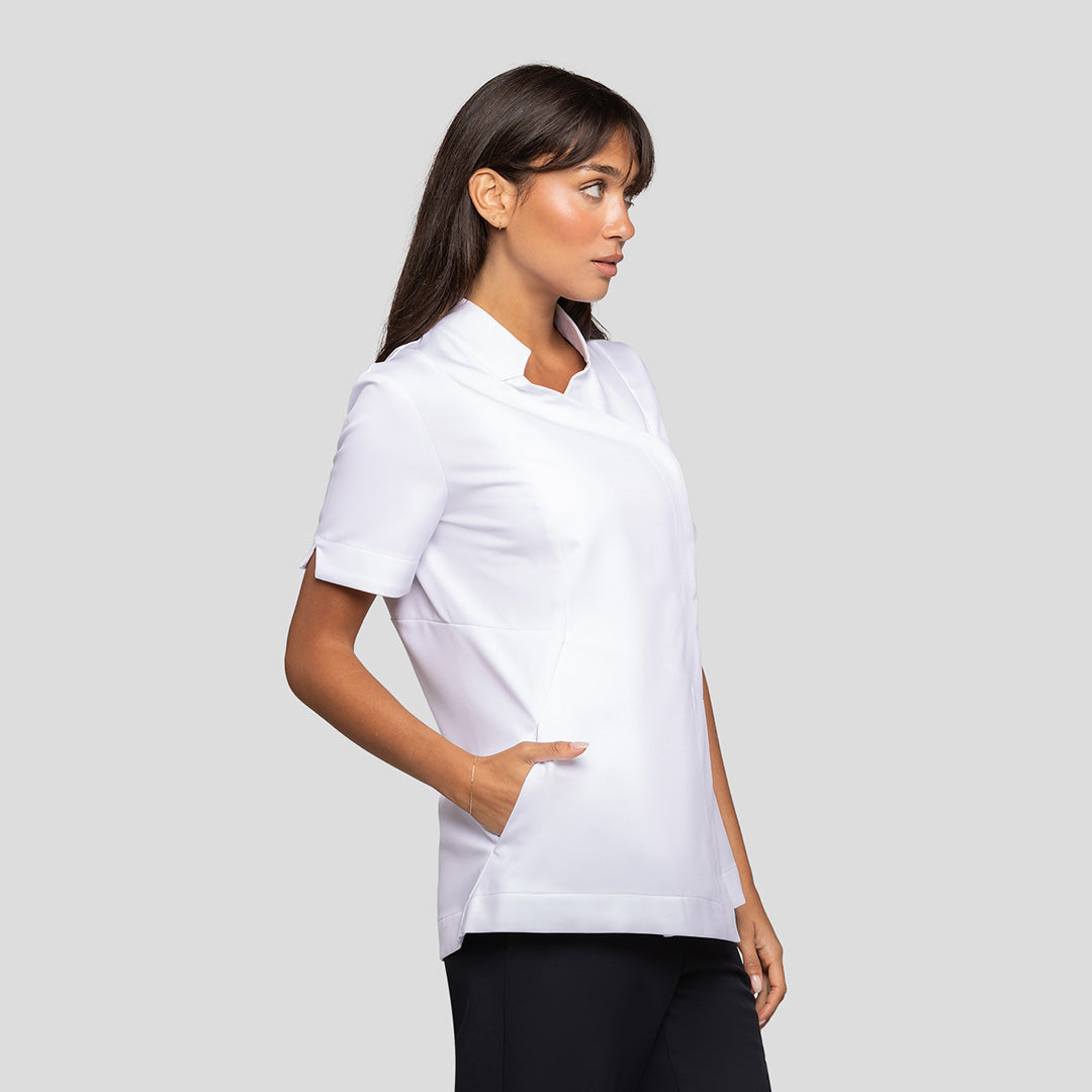 Asymmetric Pharmacy Jacket, Short Sleeve