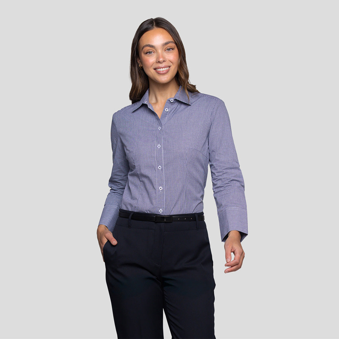 3/4 Sleeve Mini Check Shirt