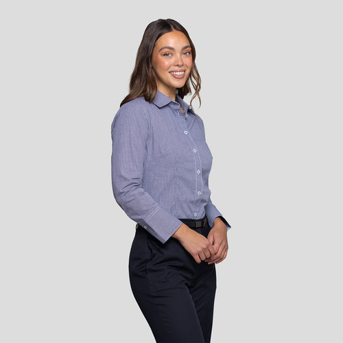3/4 Sleeve Mini Check Shirt