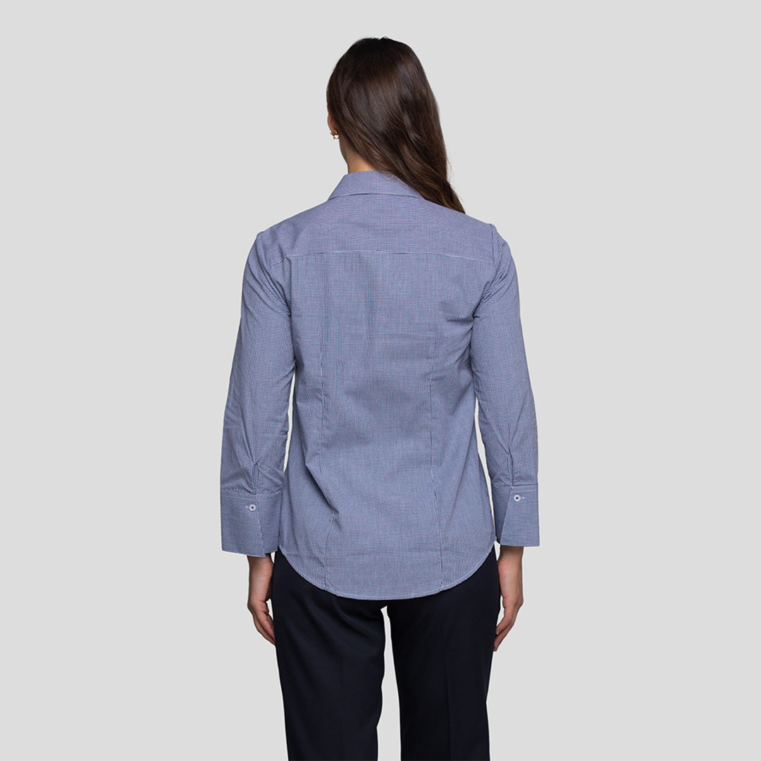 3/4 Sleeve Mini Check Shirt