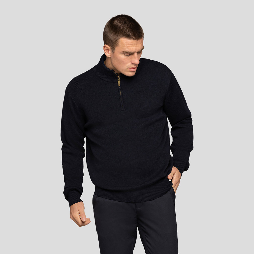 Men's 1/2 Zip Knit Jumper