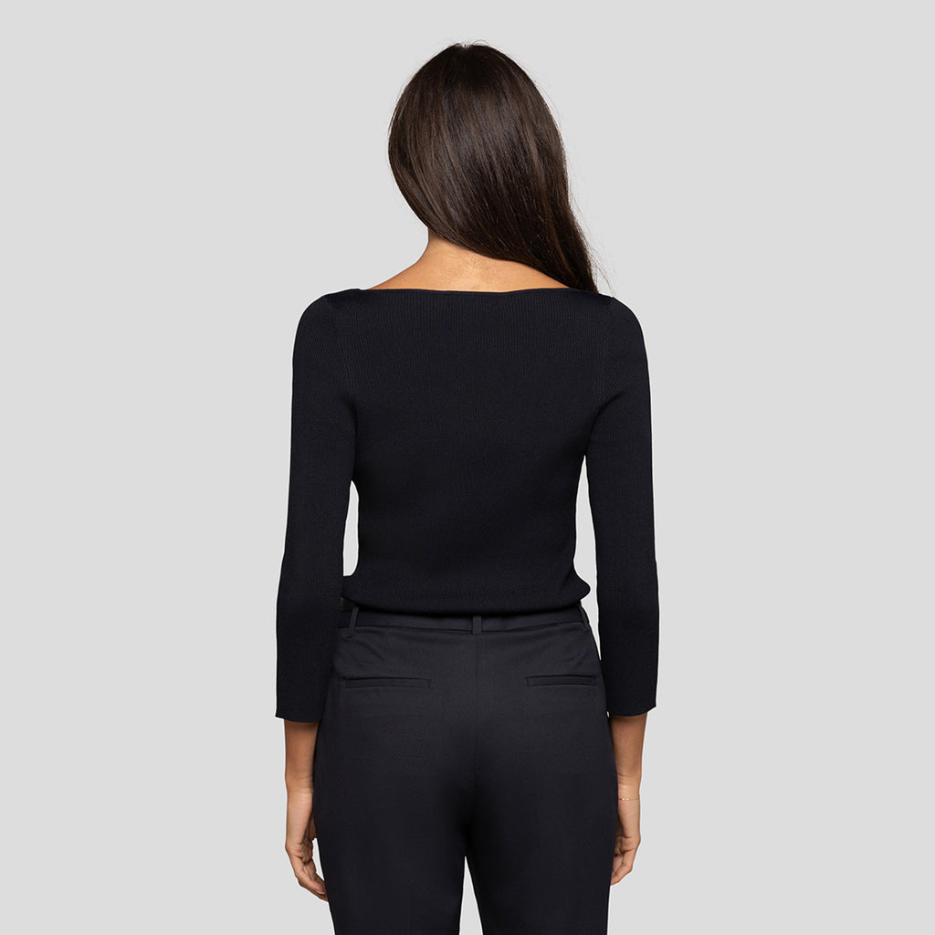Milano Boat Neck Knit Top