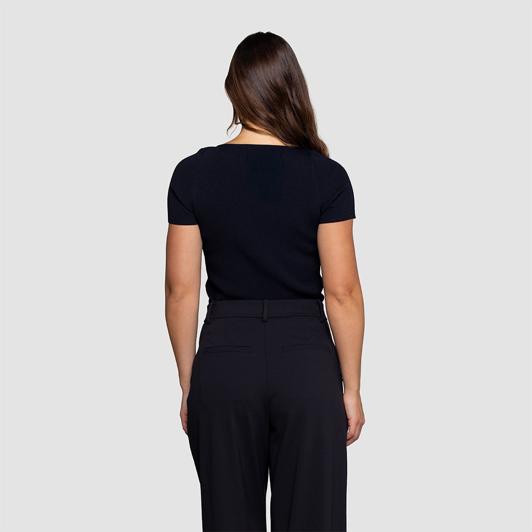 Milano Knit Boat Neck Top