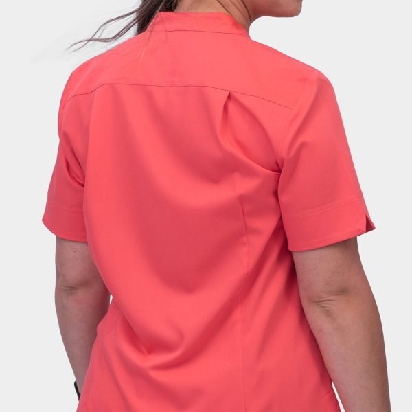 Women Wearing Watermelon Pink Crossover Shirt, a Vibrant and Fashionable Choice