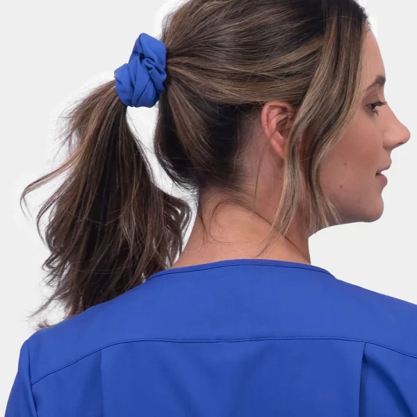 Matching Ocean Blue Scrunchies to Complete the Look with Our Scrubs. These Scrunchies Perfectly Complement the Color and Style of Our Scrubs, Adding a Touch of Elegance and Coordination to Your Outfit.