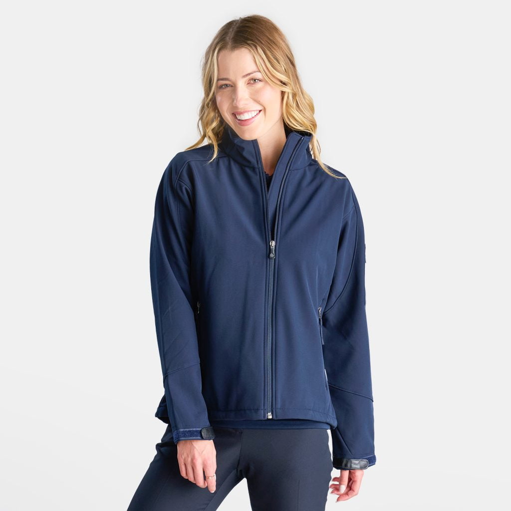 Womens Navy Softshell Work Jacket - Custom Embroidery