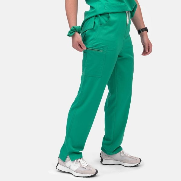 Matching the Og Green Scrunchies to Complete the Look with Our Scrubs. These Scrunchies Perfectly Complement the Color and Style of Our Scrubs, Adding a Touch of Elegance and Coordination to Your Outfit.